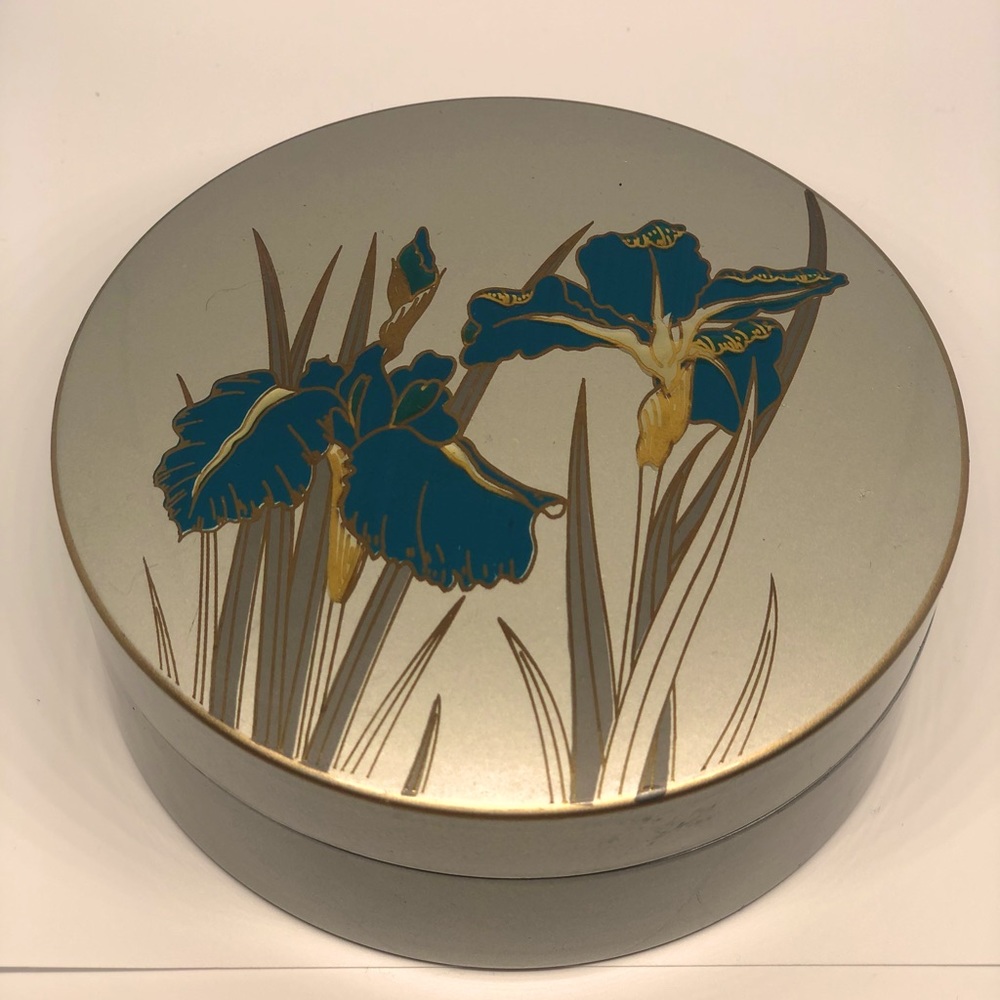 Otigari Vintage Blue Iris trinket box